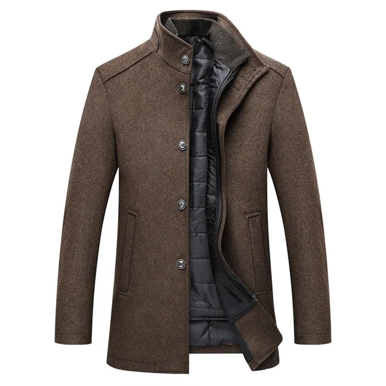 Slim Adjustable Vest Parkas Men Fashion Autumn Clothing Windproof Woolen Male Business Coat Men Brand Winter Warm Jacket Parkas