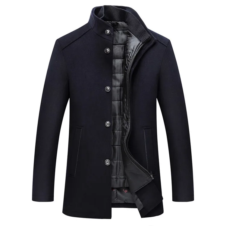 Slim Adjustable Vest Parkas Men Fashion Autumn Clothing Windproof Woolen Male Business Coat Men Brand Winter Warm Jacket Parkas