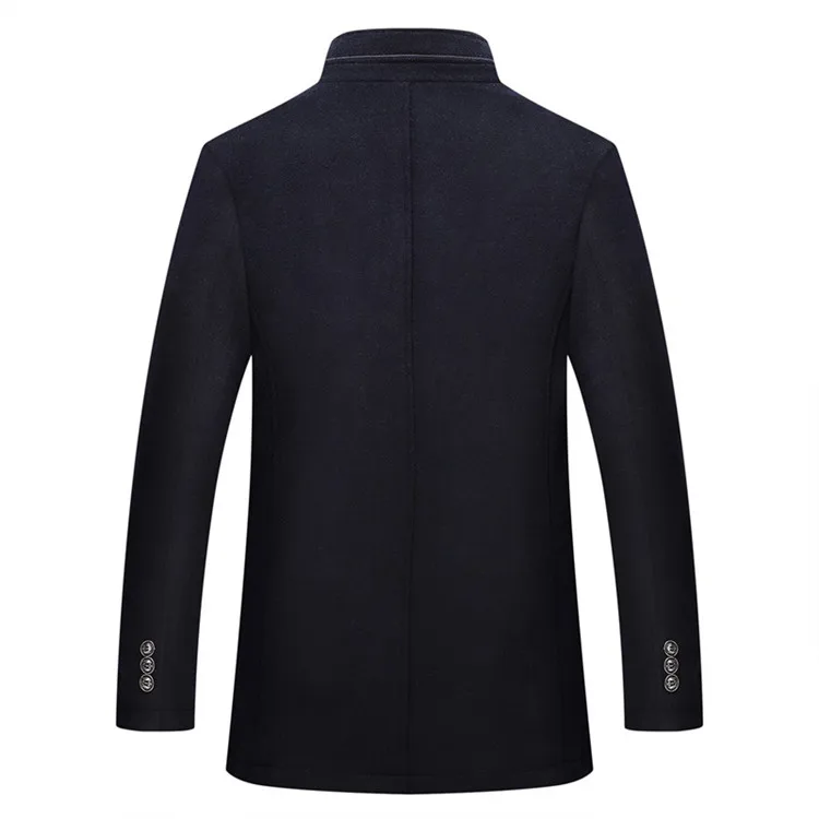Slim Adjustable Vest Parkas Men Fashion Autumn Clothing Windproof Woolen Male Business Coat Men Brand Winter Warm Jacket Parkas