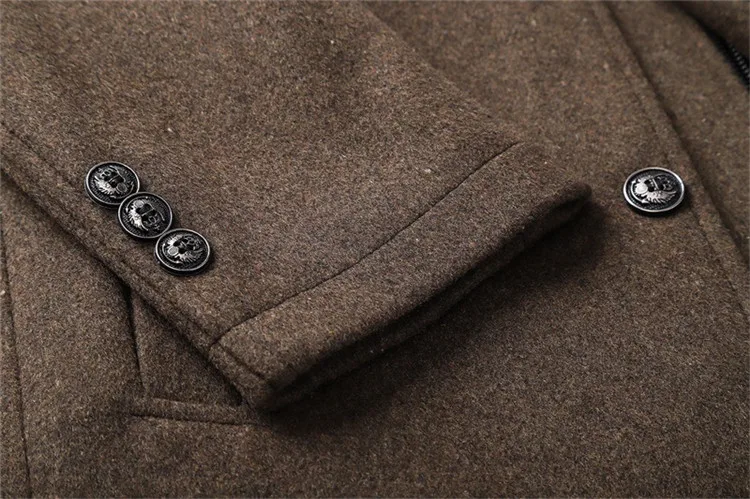 Slim Adjustable Vest Parkas Men Fashion Autumn Clothing Windproof Woolen Male Business Coat Men Brand Winter Warm Jacket Parkas