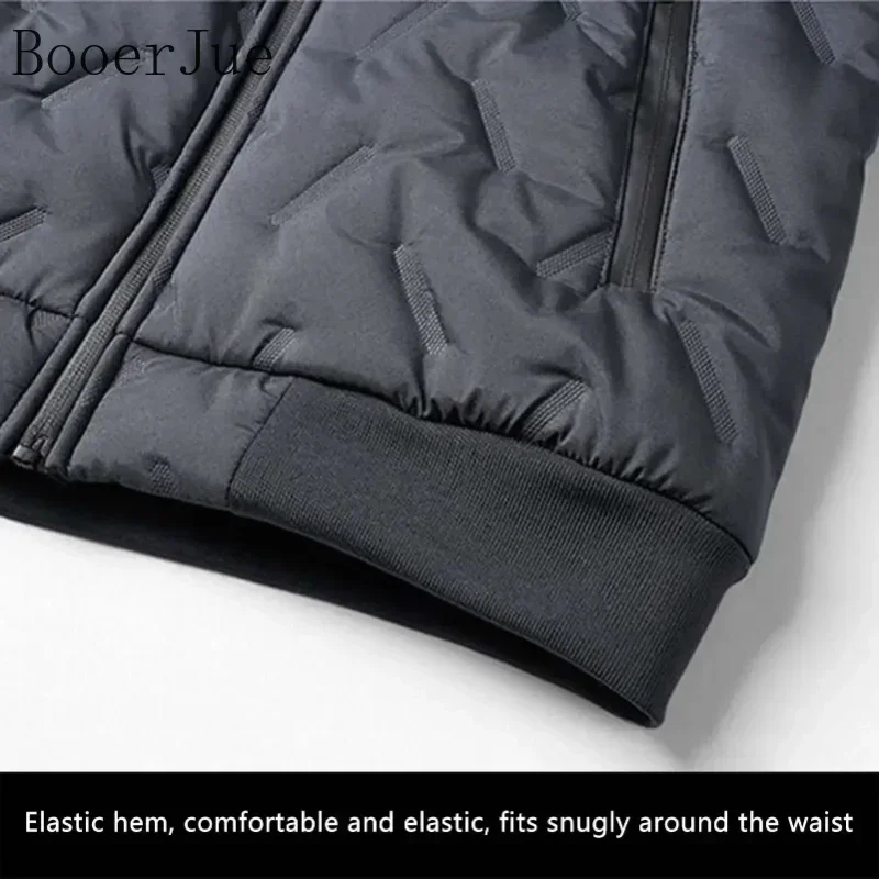 Men's Outerwear Cropped Woolen Parka Coat Autumn Warm Bomber Jacket Winter Thickened Fleece Jackets for Men Windproof Snow Coats