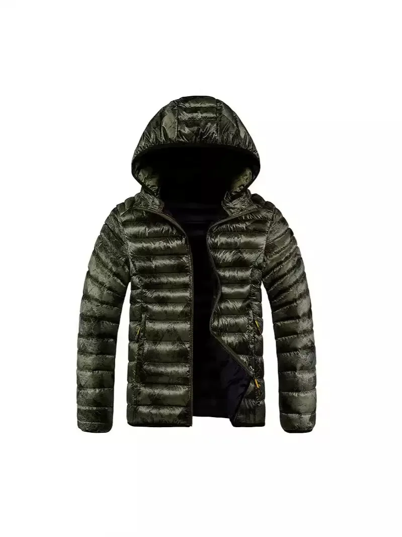 Autumn/Winter Classic American Vintage Sporty Windproof Thickened Warm Hooded Cotton Jacket Men's Casual Loose Plus Size Coat
