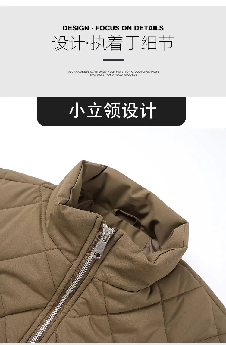 AutumnWinter Fashion Solid Color American Style Sporty Thickened Warm Windproof Cotton Jacket Men's Casual Loose Plus Size Coat