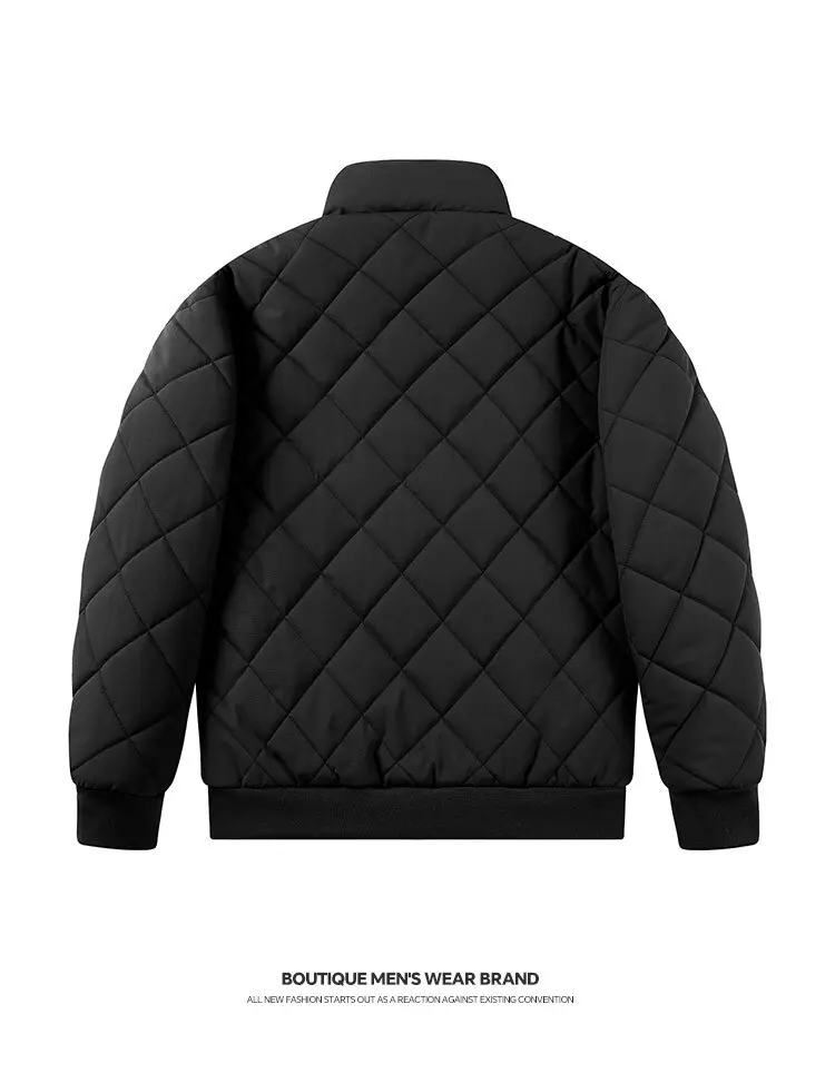 AutumnWinter Fashion Solid Color American Style Sporty Thickened Warm Windproof Cotton Jacket Men's Casual Loose Plus Size Coat