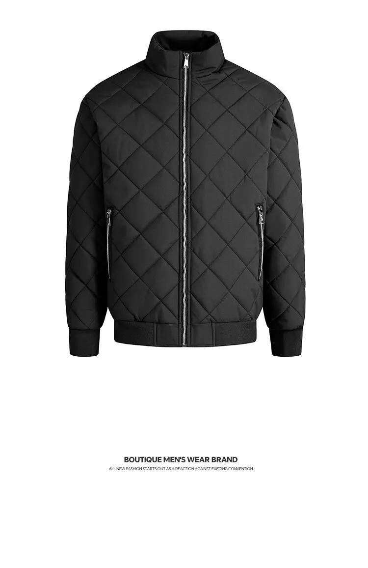 AutumnWinter Fashion Solid Color American Style Sporty Thickened Warm Windproof Cotton Jacket Men's Casual Loose Plus Size Coat