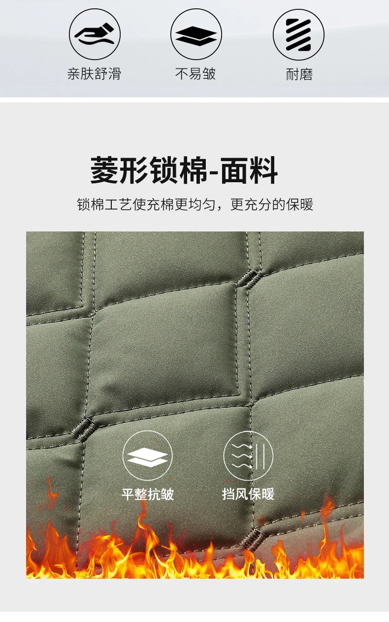 Autumn Winter Lapel Rhombus Quilted Lightweight Cotton Coat For Men Business Casual Warm Short Outerwear For Male Daily Commute