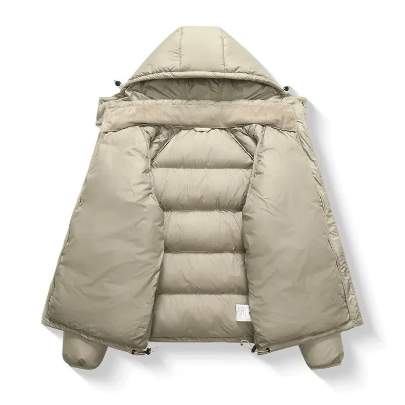 UETEEY Men's Winter Hooded Puffer Parka Thick Warm Heavyweight Windproof Outdoor Casual Streetwear Fashion Jacket Versatile Coat