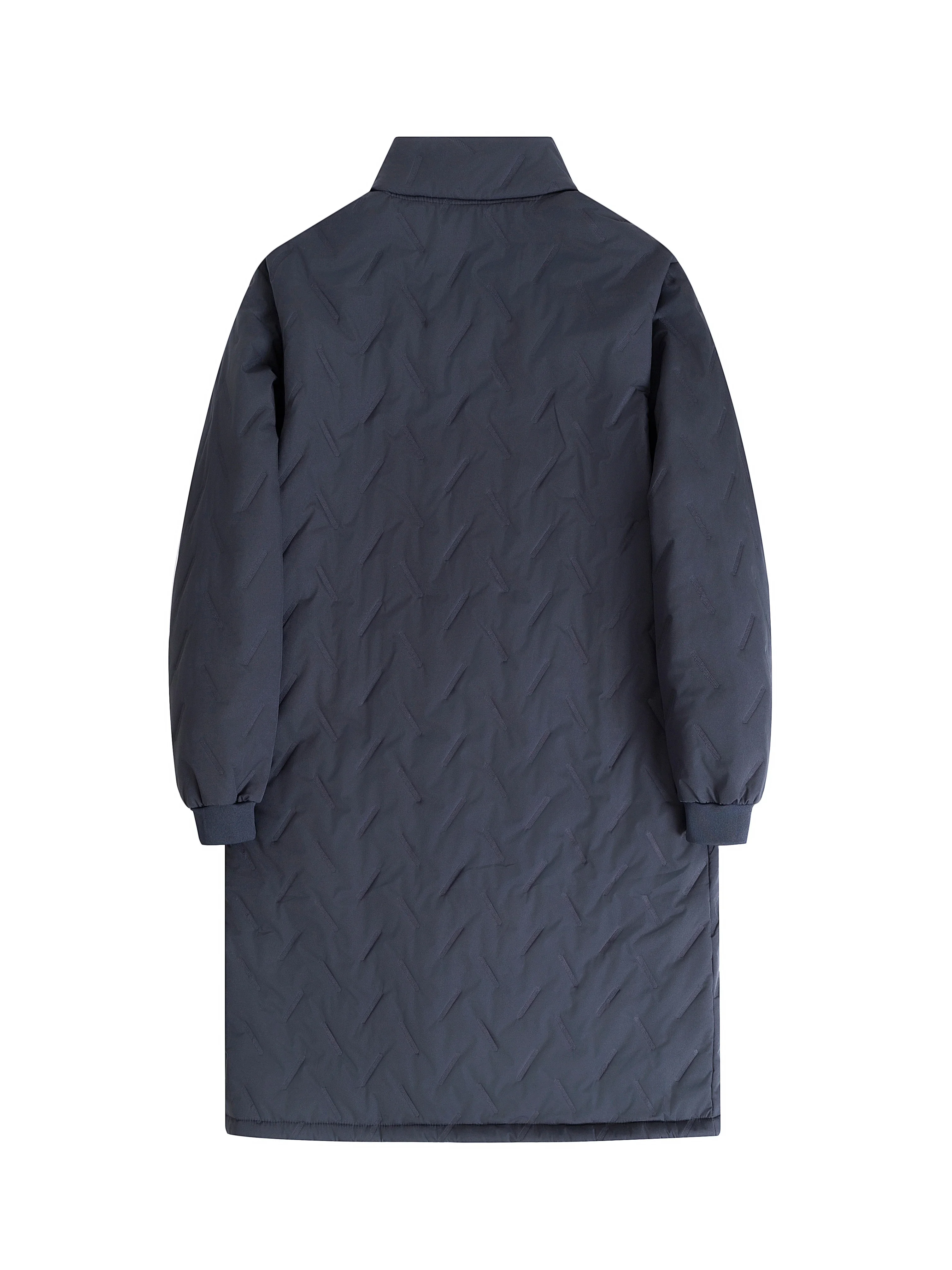 Men's Mid Length Parka Coat Autumn Embossed Quilted Ultrasonic Parkas Man Winter Lambswool Fleece Lined Jackets Thick Outerwear