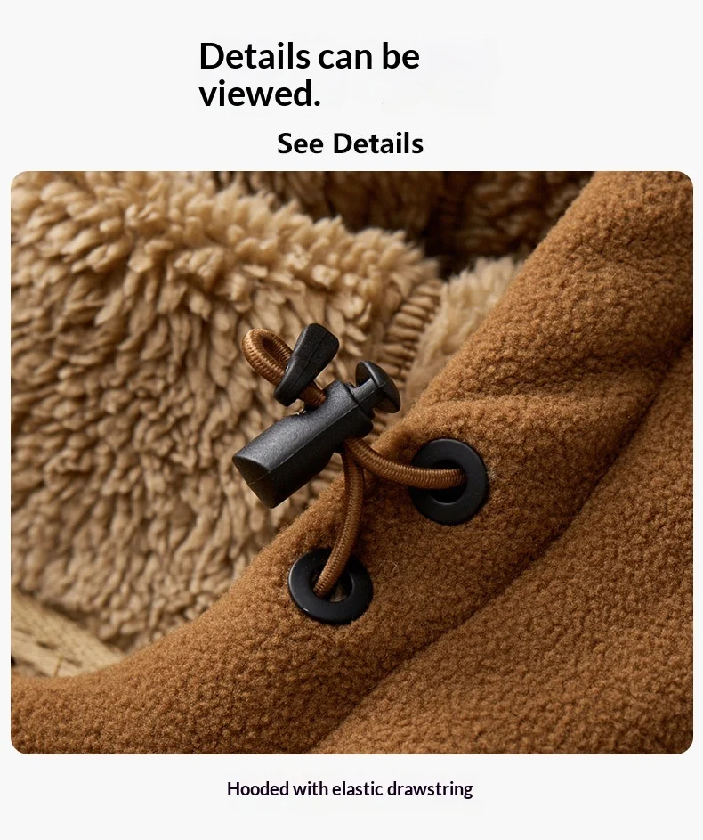 Men's-Hooded-Fleece-Jacket-Thick-Sherpa-Lined-Coat-Elastic-Cuffs-Zipper-Pockets-Windproof-Warm-Winter-Outdoor-Casual-Outerwear