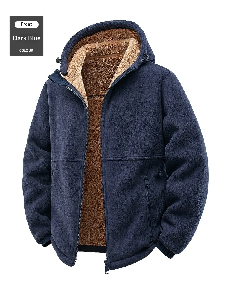Men's-Hooded-Fleece-Jacket-Thick-Sherpa-Lined-Coat-Elastic-Cuffs-Zipper-Pockets-Windproof-Warm-Winter-Outdoor-Casual-Outerwear