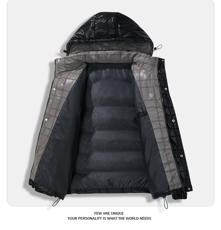 Men Parka Winter Warmth Thickened Hooded Waterproof Women Puffer Jacket Coat Solid Casual Streetwear Parkas Coat
