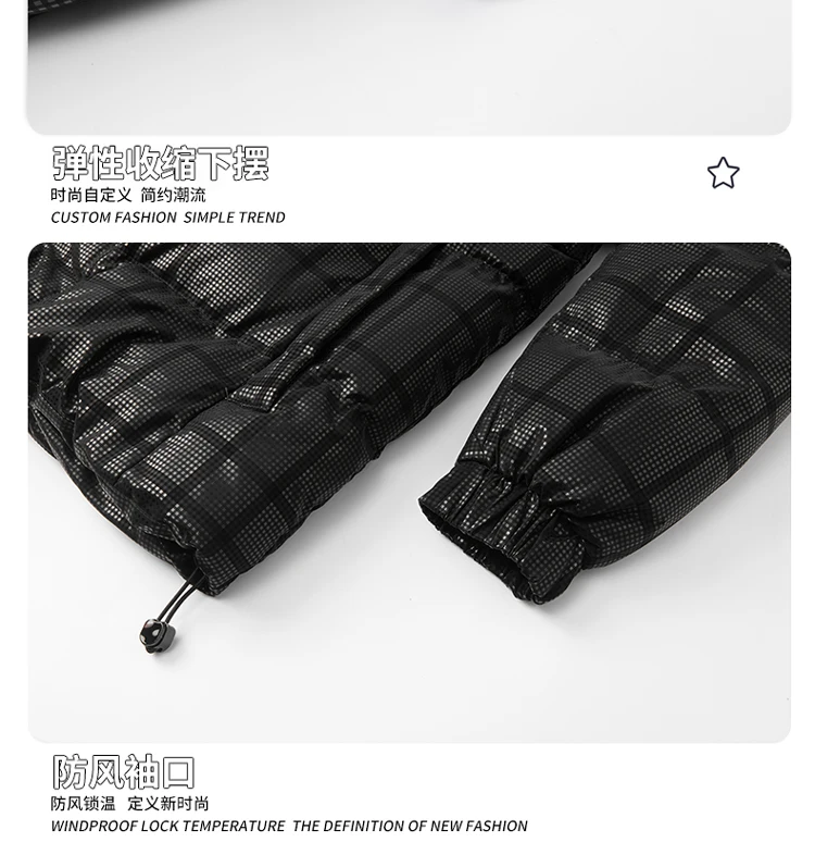Men Parka Winter Warmth Thickened Hooded Waterproof Women Puffer Jacket Coat Solid Casual Streetwear Parkas Coat