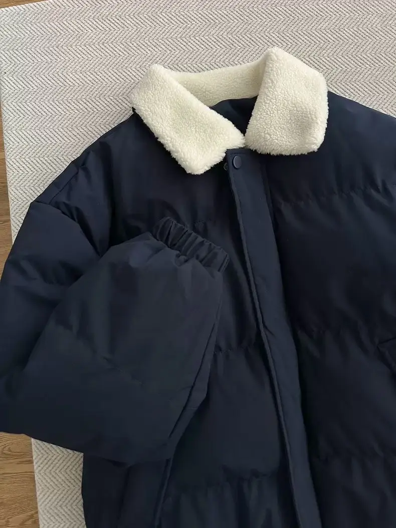 2026 Fashion Lapel Cotton-padded Coat Men's Winte Thick Warm Casual Bread Parkas Male Short Cotton Padded Jackets C926
