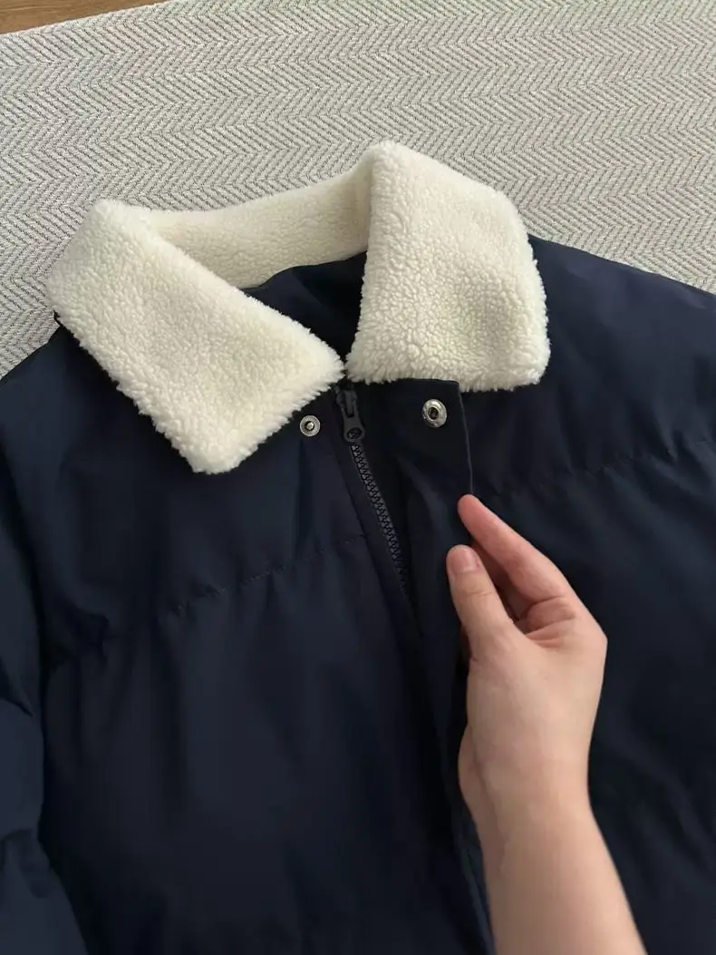 2026 Fashion Lapel Cotton-padded Coat Men's Winte Thick Warm Casual Bread Parkas Male Short Cotton Padded Jackets C926