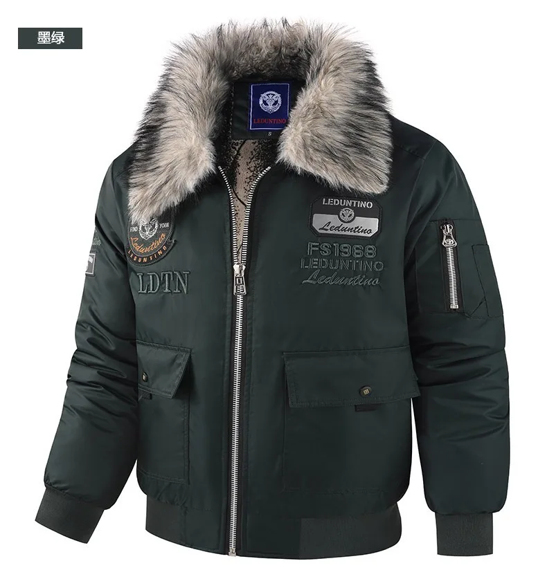 Brand High Quality Winter Parkas Men Outdoor Sports Thick Warm Parkas Simple Design Korean Fur Collar Cold Wind Resistant Coat