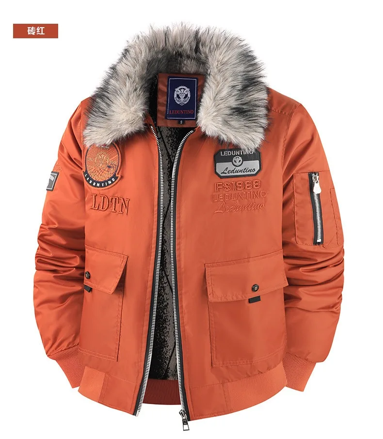 Brand High Quality Winter Parkas Men Outdoor Sports Thick Warm Parkas Simple Design Korean Fur Collar Cold Wind Resistant Coat