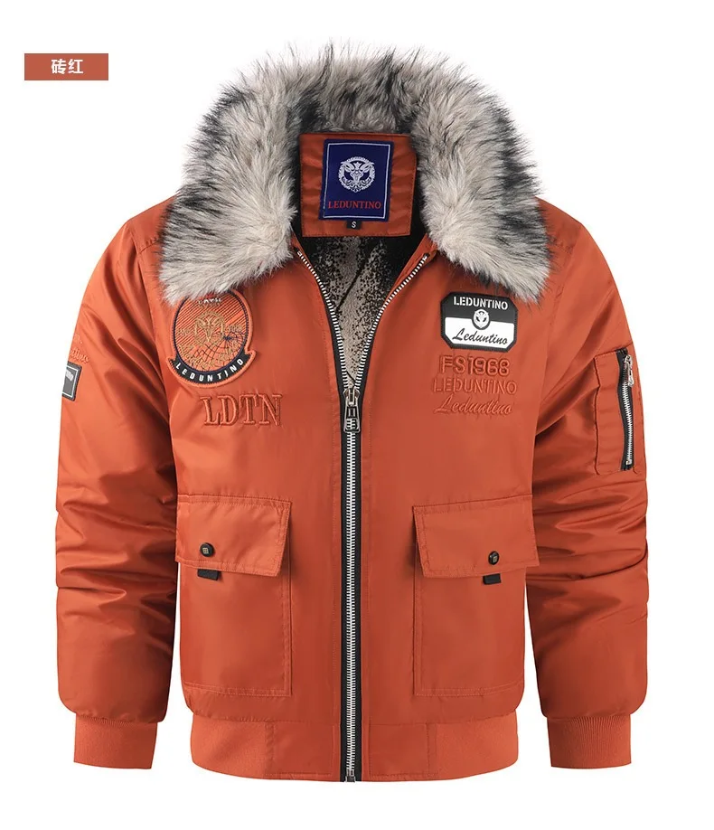 Brand High Quality Winter Parkas Men Outdoor Sports Thick Warm Parkas Simple Design Korean Fur Collar Cold Wind Resistant Coat