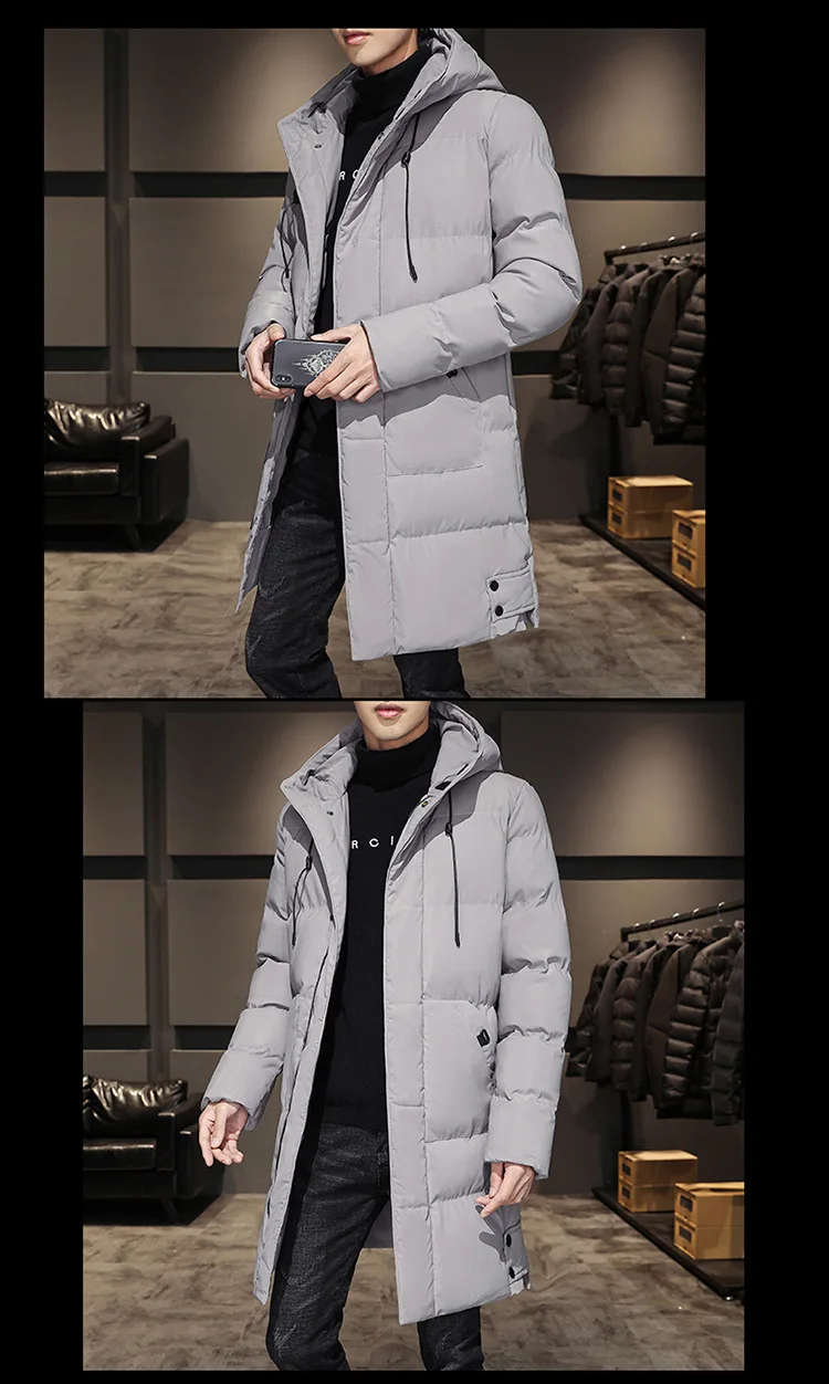 Winter Hooded Military Padded Coat Men's Plus Size Korean Casual Warm Jacket