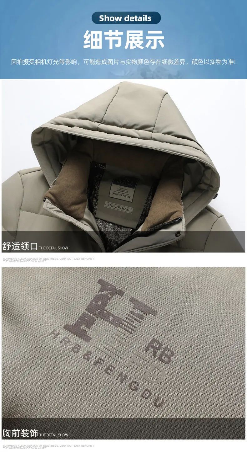 2026 men's thick hooded cotton coat for autumn/winter men new youth casual anti-cold and warm thicken outerwear size L-5XL