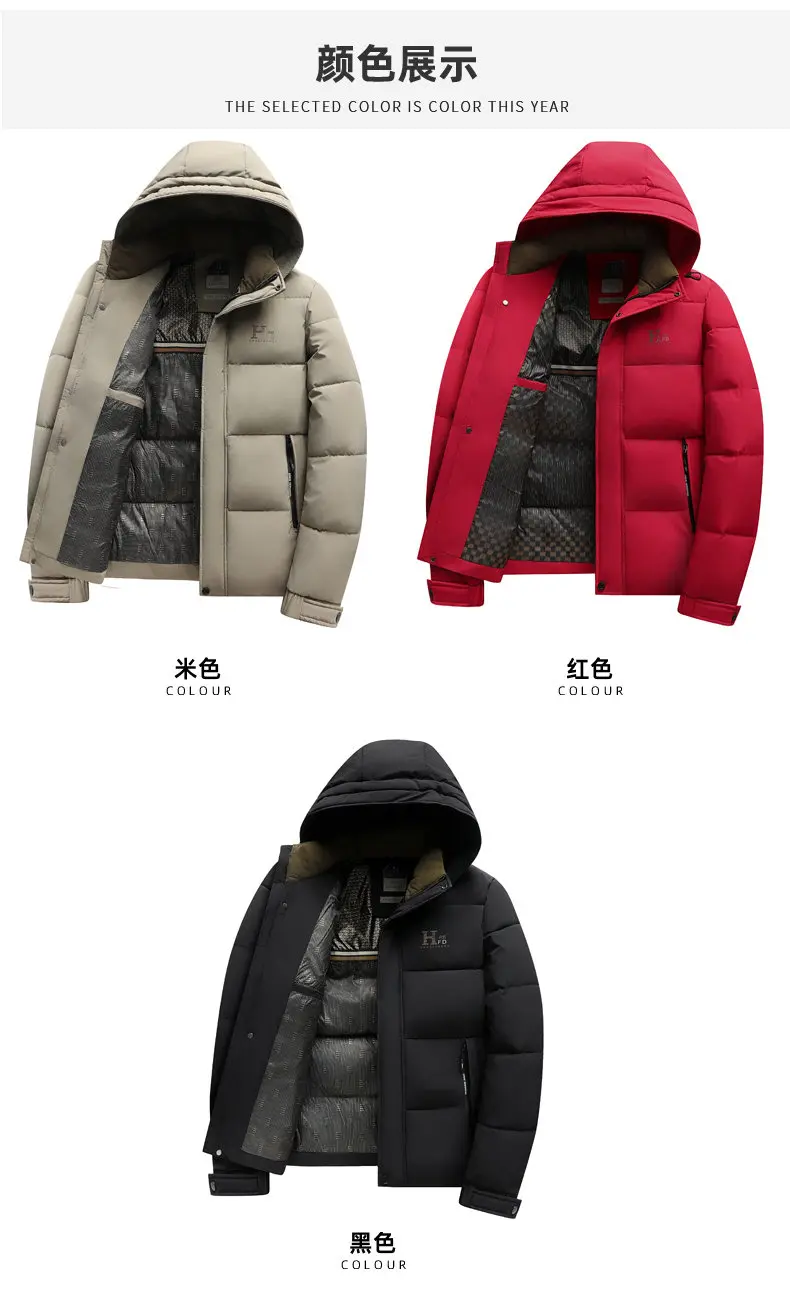 2026 men's thick hooded cotton coat for autumn/winter men new youth casual anti-cold and warm thicken outerwear size L-5XL