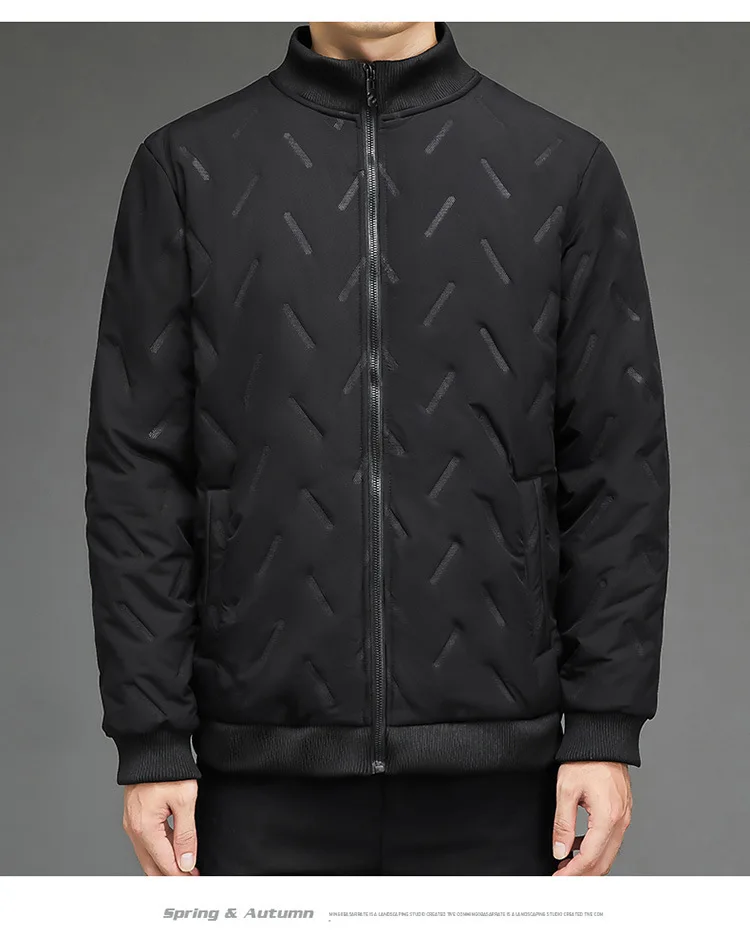Men Business Parkas Stand Collar Lamb Fleece Winter Parkas Wind Cold Proof Down Coat Fleece Thick High Quality Casual Parkas