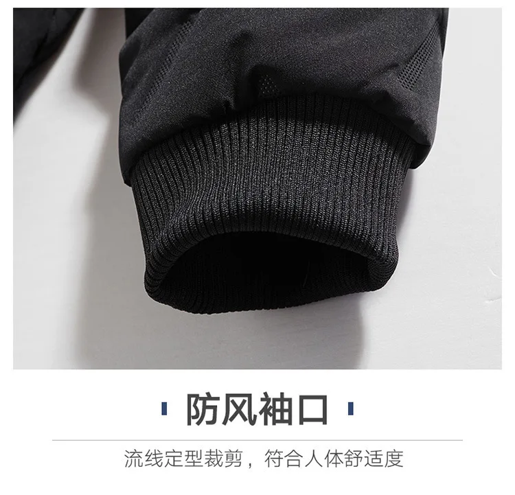 Men Business Parkas Stand Collar Lamb Fleece Winter Parkas Wind Cold Proof Down Coat Fleece Thick High Quality Casual Parkas