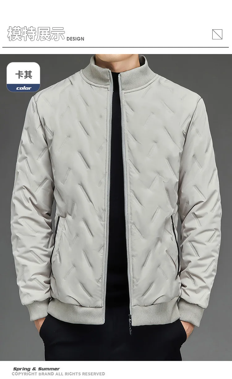 Men Business Parkas Stand Collar Lamb Fleece Winter Parkas Wind Cold Proof Down Coat Fleece Thick High Quality Casual Parkas