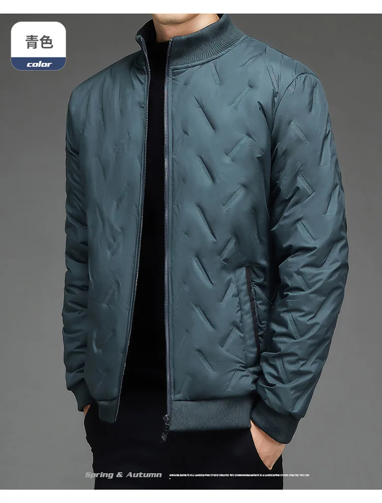 Men Business Parkas Stand Collar Lamb Fleece Winter Parkas Wind Cold Proof Down Coat Fleece Thick High Quality Casual Parkas