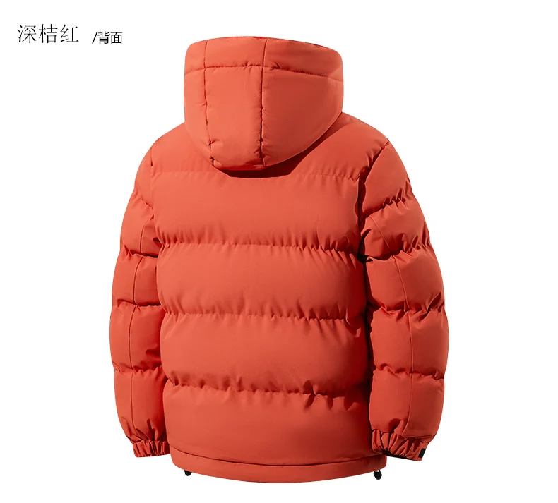 2026 New Plus-Size L-5XL Men's Cotton Coat with Removable Hat Autumn Outerwear solid thicken warm  coat youth winter jacket