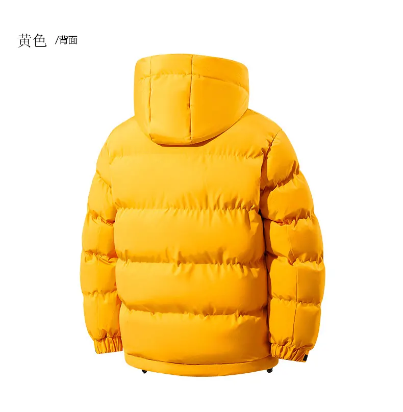 2026 New Plus-Size L-5XL Men's Cotton Coat with Removable Hat Autumn Outerwear solid thicken warm  coat youth winter jacket