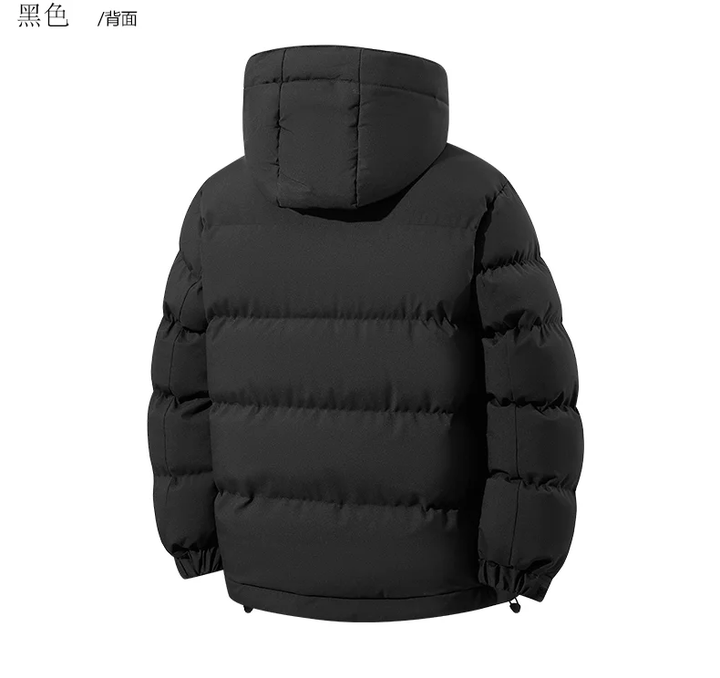 2026 New Plus-Size L-5XL Men's Cotton Coat with Removable Hat Autumn Outerwear solid thicken warm  coat youth winter jacket