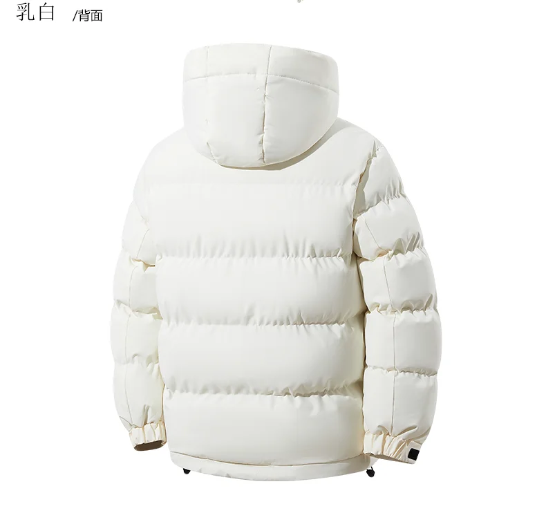 2026 New Plus-Size L-5XL Men's Cotton Coat with Removable Hat Autumn Outerwear solid thicken warm  coat youth winter jacket