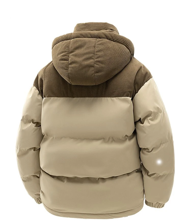 2027 Winter Men Corduroy Coat Outdoor Removable Hooded Jacket Men Warm Outwear Casual Fashion Solid Parkas Jacket Male Tops
