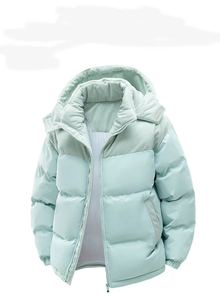 2027 Winter Men Corduroy Coat Outdoor Removable Hooded Jacket Men Warm Outwear Casual Fashion Solid Parkas Jacket Male Tops
