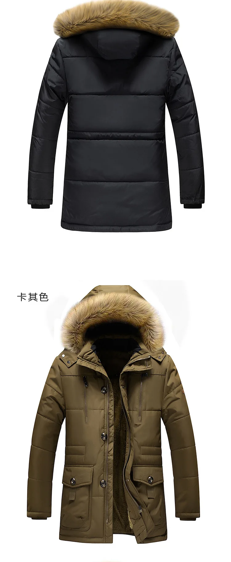 2026 New Men's Casual Parkas Winter Korean Style Thickened Warm Mid-length Jackets Hooded Outdoor Windbreak Coats Oversized 5XL
