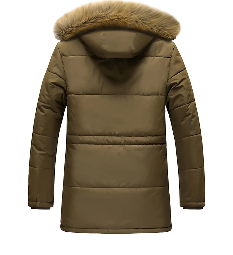 2026 New Men's Casual Parkas Winter Korean Style Thickened Warm Mid-length Jackets Hooded Outdoor Windbreak Coats Oversized 5XL