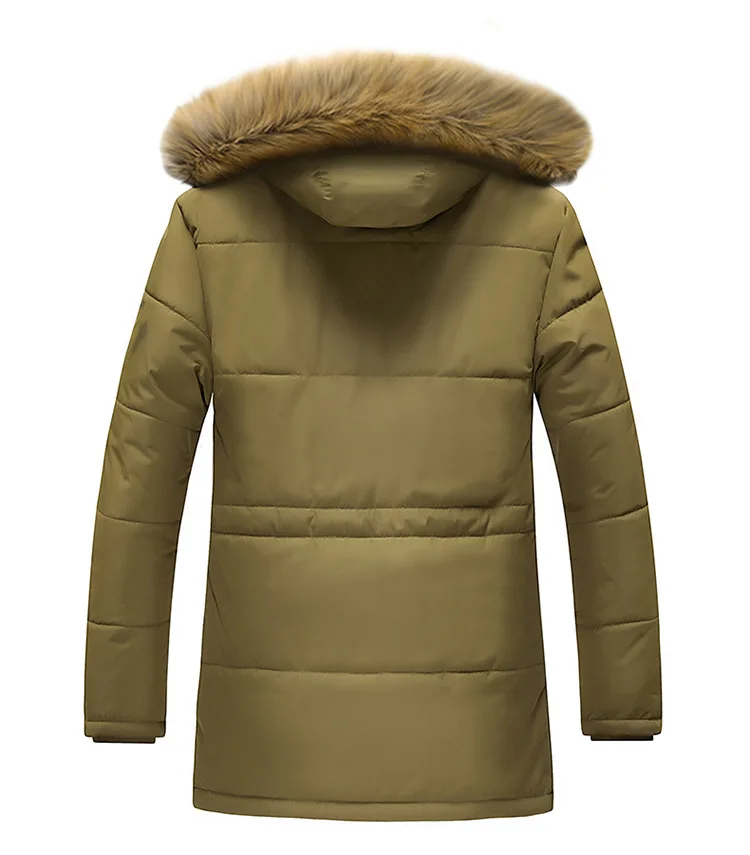 2026 New Men's Casual Parkas Winter Korean Style Thickened Warm Mid-length Jackets Hooded Outdoor Windbreak Coats Oversized 5XL