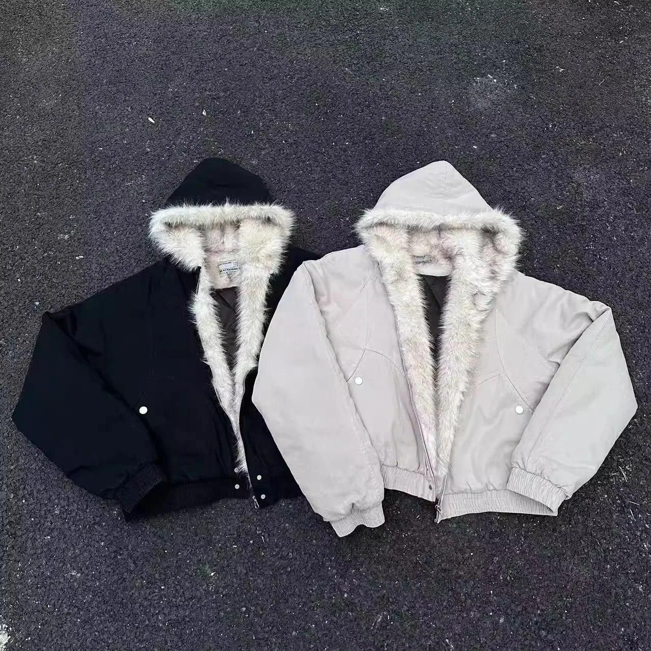 Men Hooded Fur Collar Winter Parkas Men American Street Style Short Length Parkas Men Fashion Casual Plus Velvet Cotton Jackets