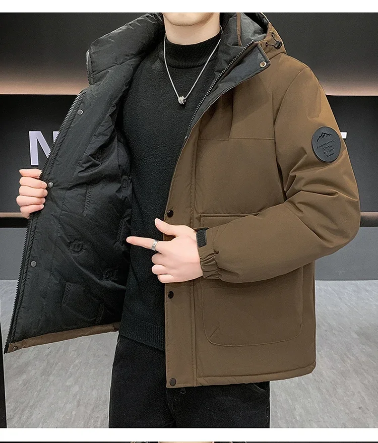 Couple's Thicken Padded Coats Men Women Winter Hooded Parka Jackets Men's Outdoor Loose Fit Windproof Parkas Warm Puffer Jackets