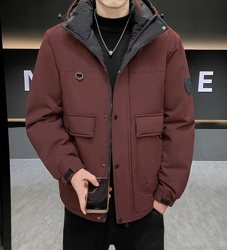 Couple's Thicken Padded Coats Men Women Winter Hooded Parka Jackets Men's Outdoor Loose Fit Windproof Parkas Warm Puffer Jackets