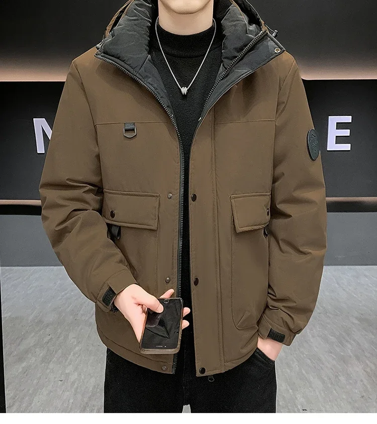 Couple's Thicken Padded Coats Men Women Winter Hooded Parka Jackets Men's Outdoor Loose Fit Windproof Parkas Warm Puffer Jackets