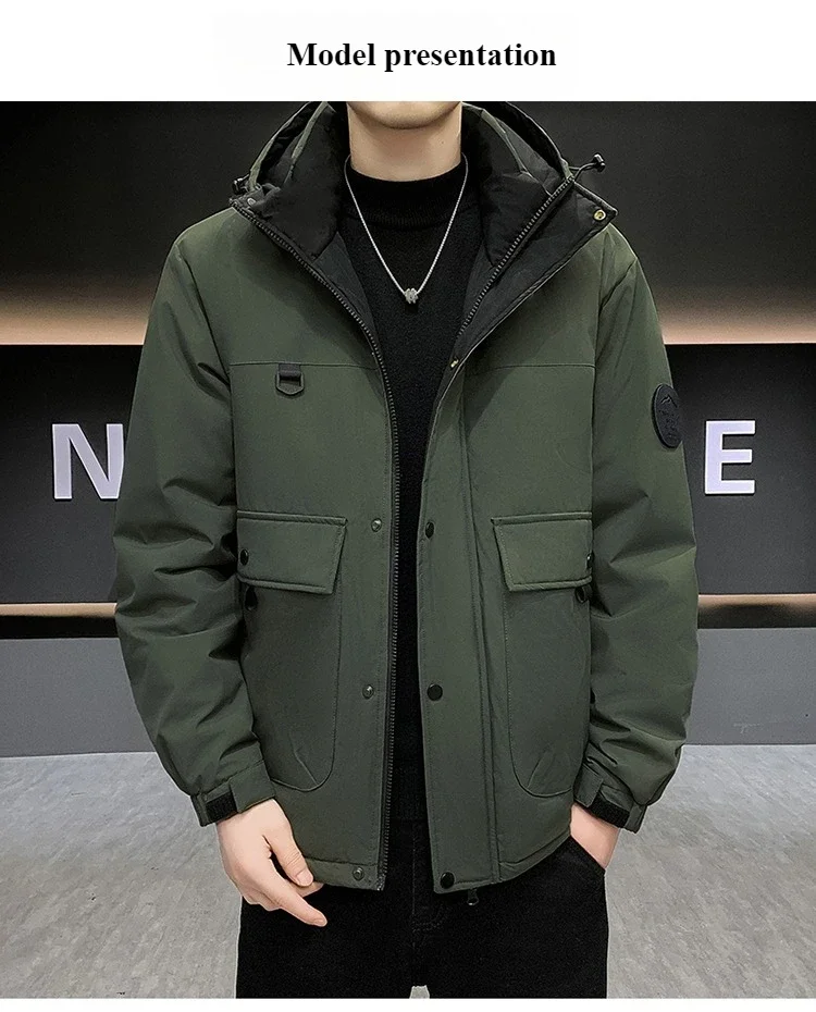 Couple's Thicken Padded Coats Men Women Winter Hooded Parka Jackets Men's Outdoor Loose Fit Windproof Parkas Warm Puffer Jackets