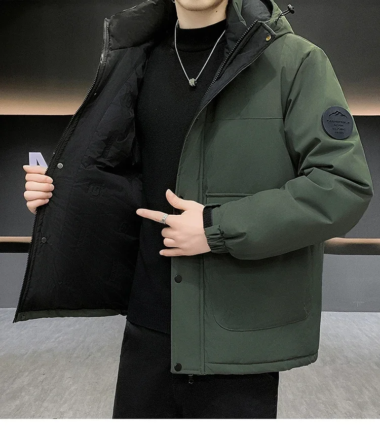 Couple's Thicken Padded Coats Men Women Winter Hooded Parka Jackets Men's Outdoor Loose Fit Windproof Parkas Warm Puffer Jackets