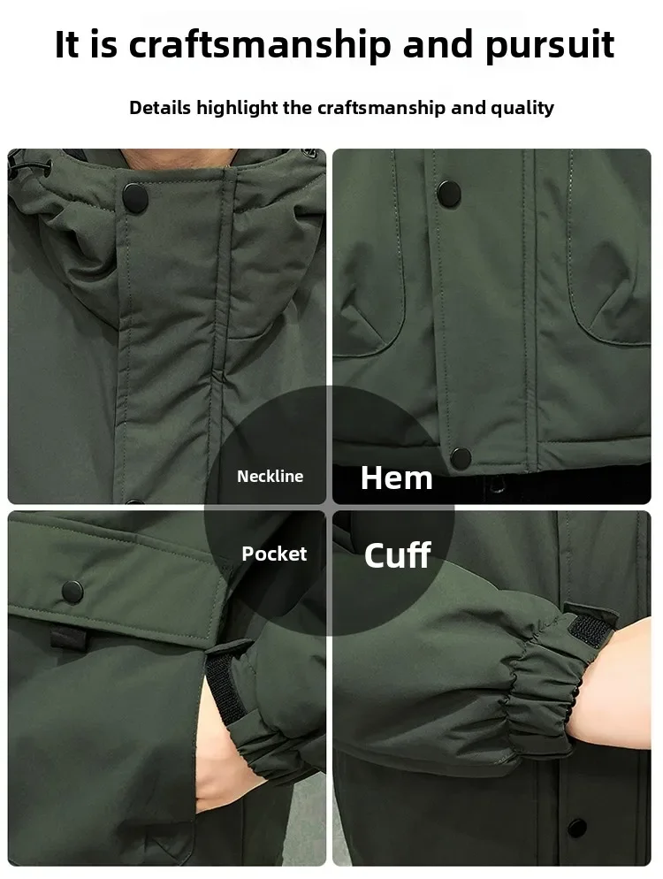Couple's Thicken Padded Coats Men Women Winter Hooded Parka Jackets Men's Outdoor Loose Fit Windproof Parkas Warm Puffer Jackets