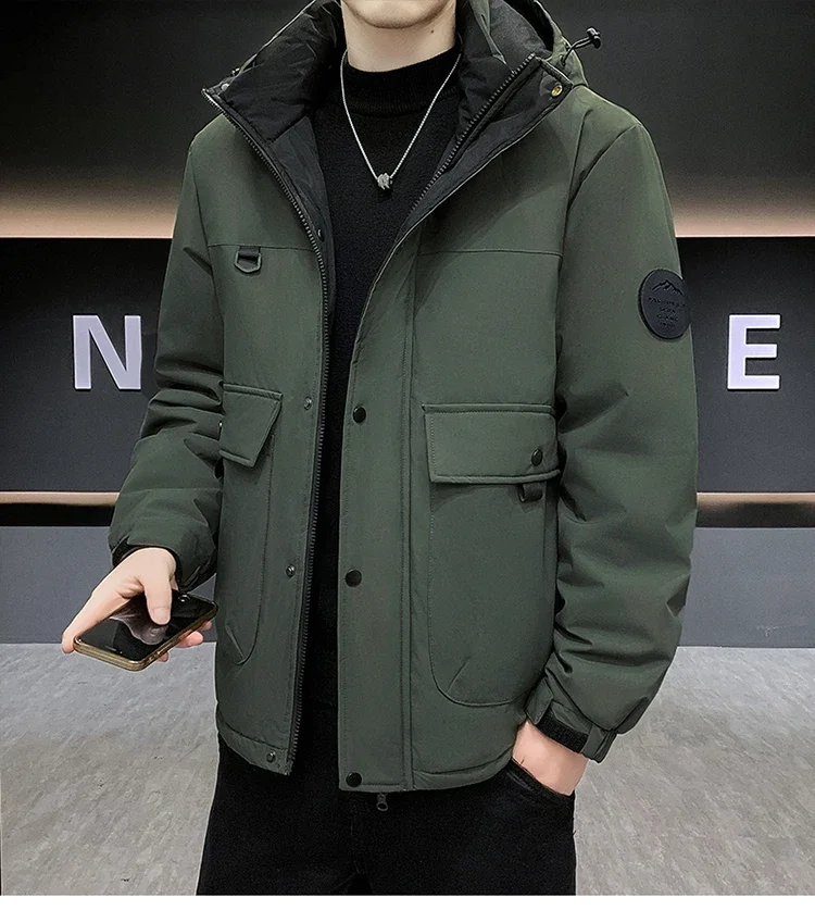Couple's Thicken Padded Coats Men Women Winter Hooded Parka Jackets Men's Outdoor Loose Fit Windproof Parkas Warm Puffer Jackets