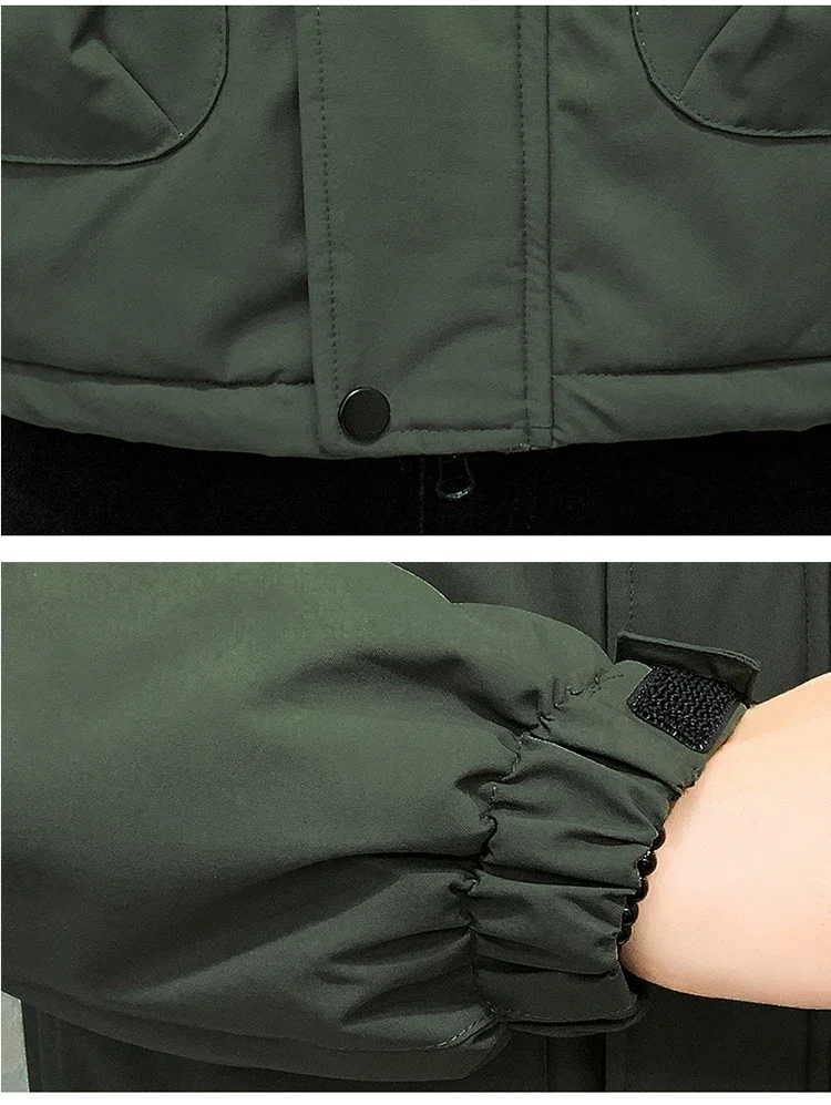 Couple's Thicken Padded Coats Men Women Winter Hooded Parka Jackets Men's Outdoor Loose Fit Windproof Parkas Warm Puffer Jackets