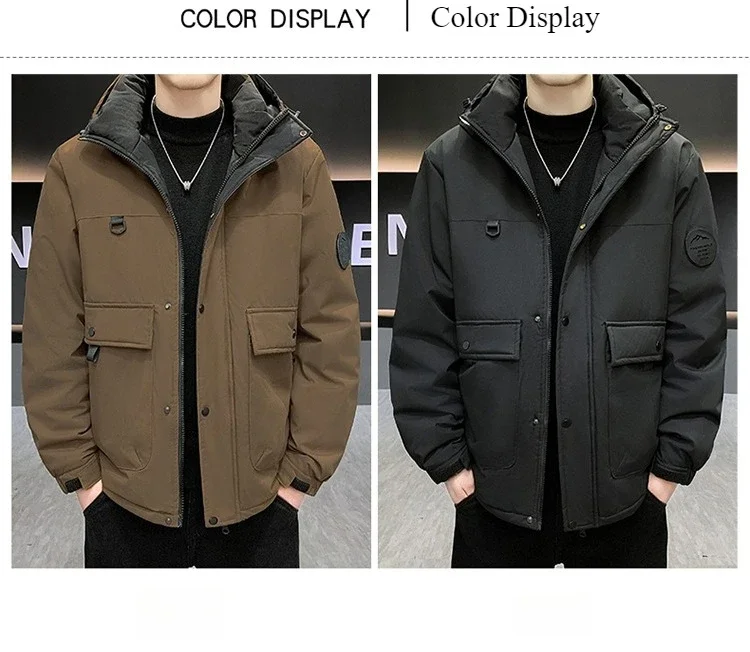 Couple's Thicken Padded Coats Men Women Winter Hooded Parka Jackets Men's Outdoor Loose Fit Windproof Parkas Warm Puffer Jackets