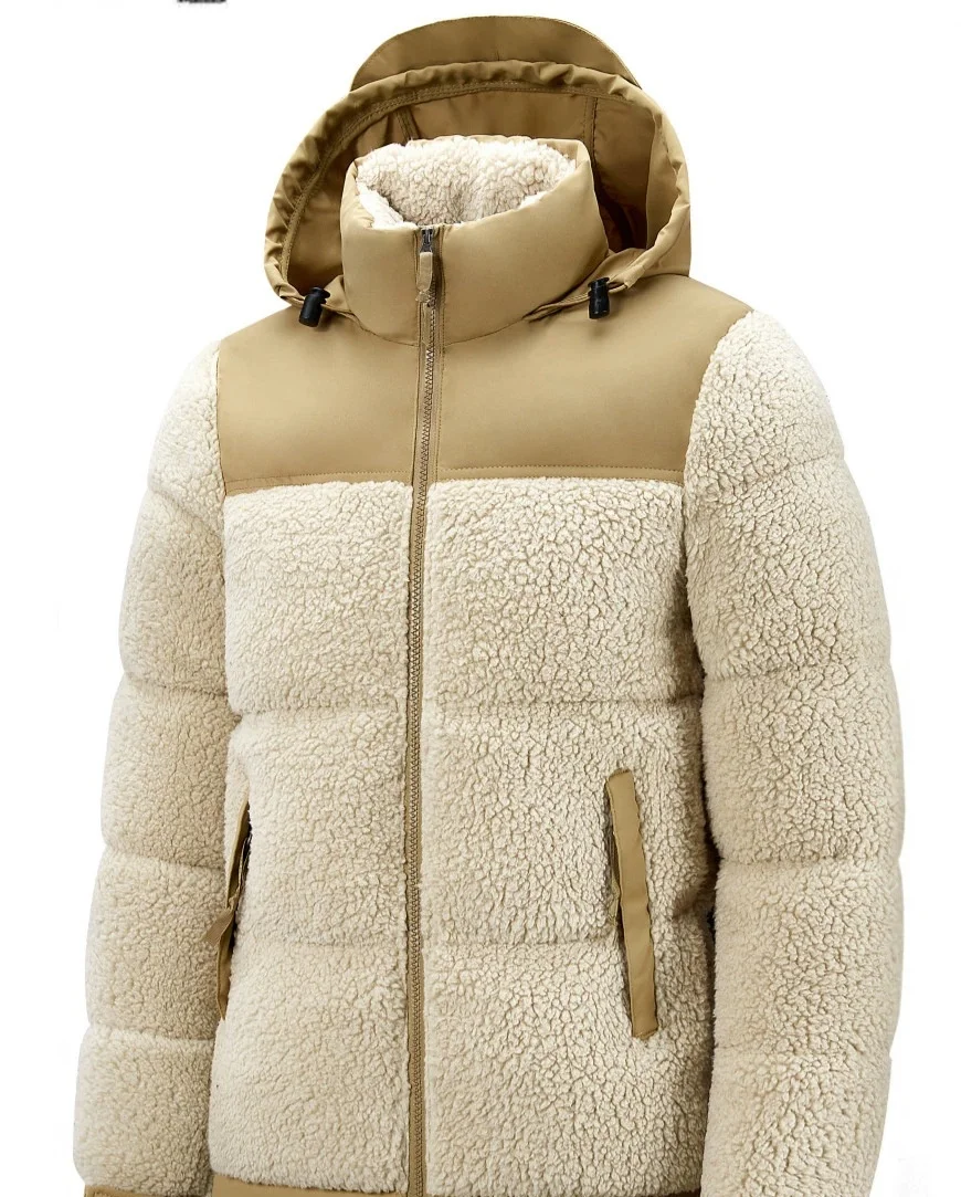 Men's 2026 Cotton Jacket with Velvet Winter Thickened Warm Cold Proof Trendy Cotton Coat for Cold Weather