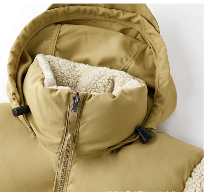 Men's 2026 Cotton Jacket with Velvet Winter Thickened Warm Cold Proof Trendy Cotton Coat for Cold Weather