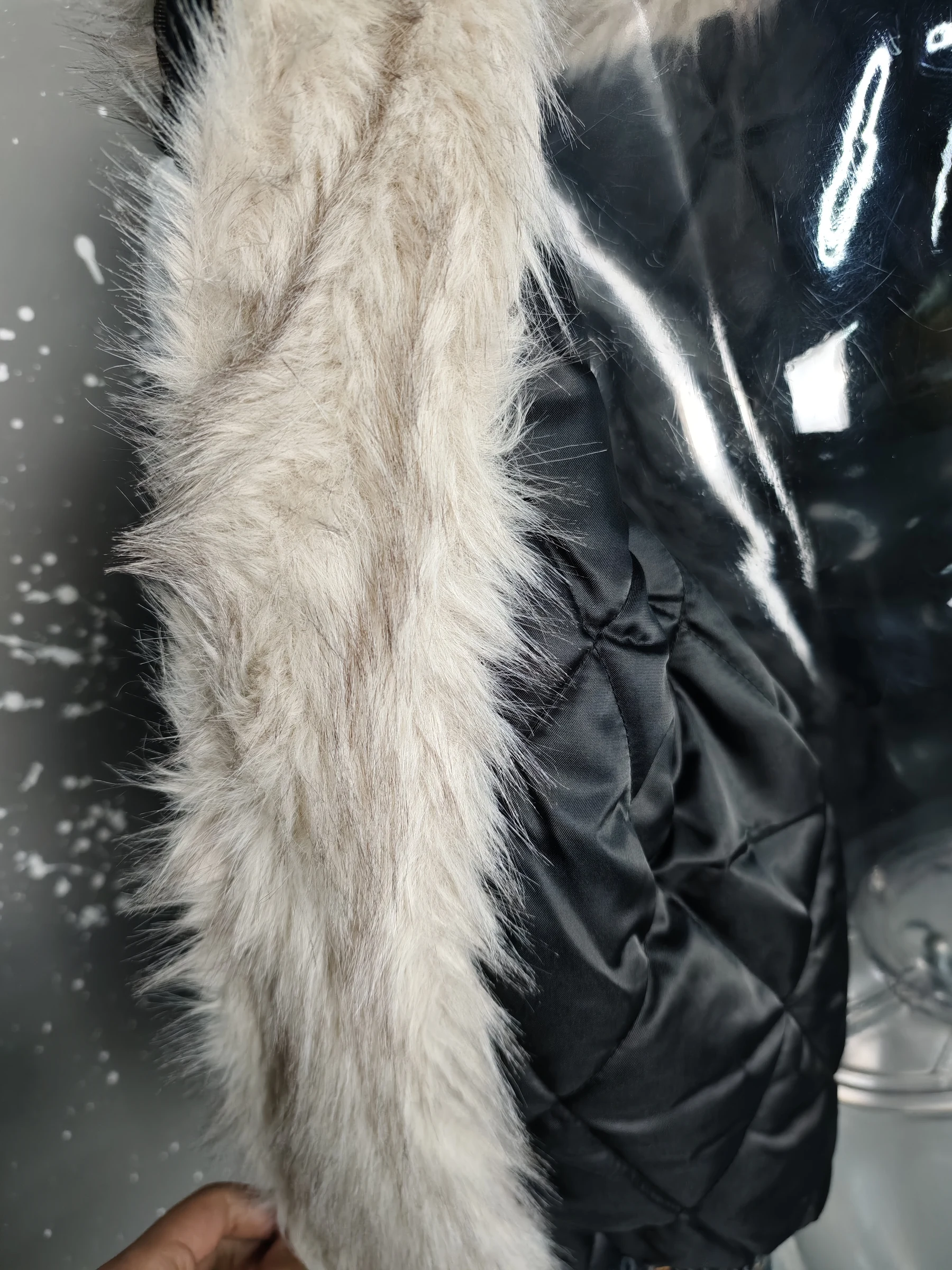 IEFB Men's Vintage Washed Denim Hooded Quilted Padded Jacket Autumn Winter Faux Fur Lined Zipper Thickened Cottonpadded Coat